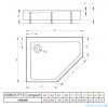 Radaway Doros PT E Compact Stone brodzik pięciokątny 100x90 lewy kaszmirowy SDRPTP1090-05-84SL